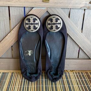 Tory Burch black flats size 6